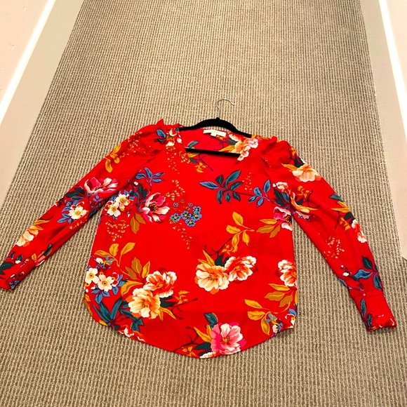 Loft magenta floral top. Like new. Size small. - Picture 1 of 6